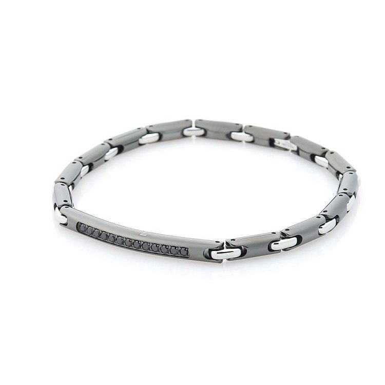 Чоловічий браслет зі срібла і кераміки ZANCAN EHB074 від ювелірного магазину Онікс