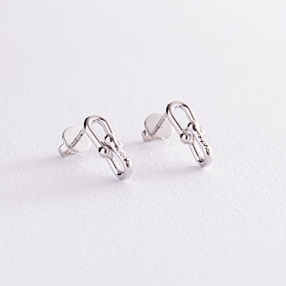 Золоті сережки - пусети "Фантазія" с07963 №3