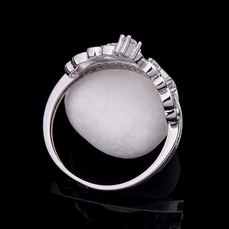 Золота каблучка "Корона" з фіанітами к04266 від ювелірного магазину Онікс - 2