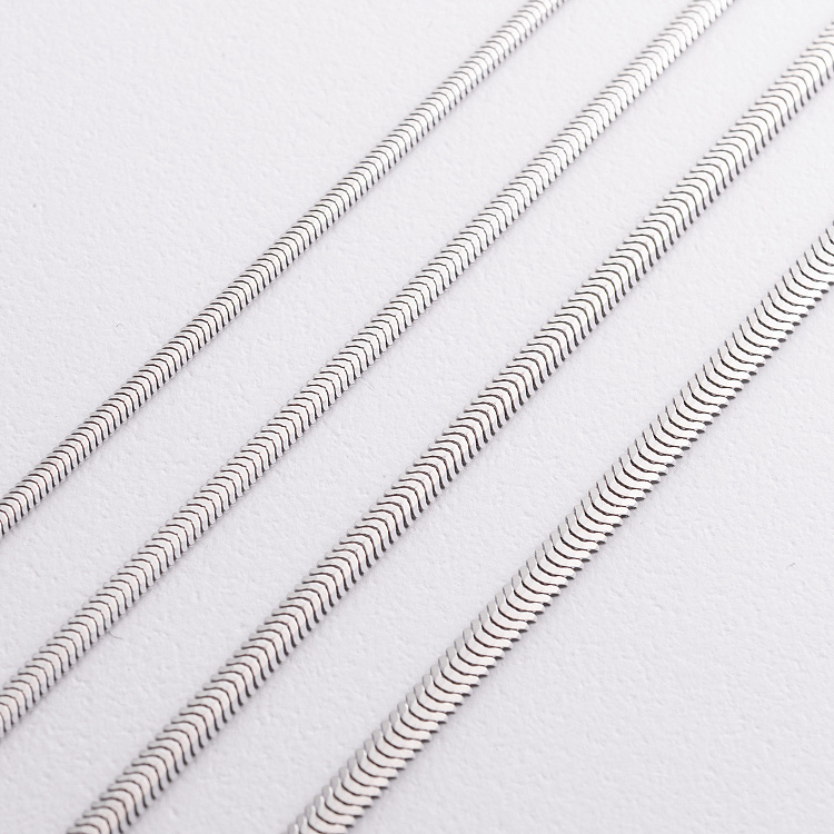 Кольє "Gisele" у білому золоті (снейк - 3.5 мм) ц00327-3,5 від ювелірного магазину Онікс - 3