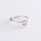 Помолвочное кольцо в белом золоте (куб. цирконий Swarovski) к06315 от ювелирного магазина Оникс - 2
