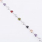 Женский серебряный браслет с цветными фианитами 141182 от ювелирного магазина Оникс - 2