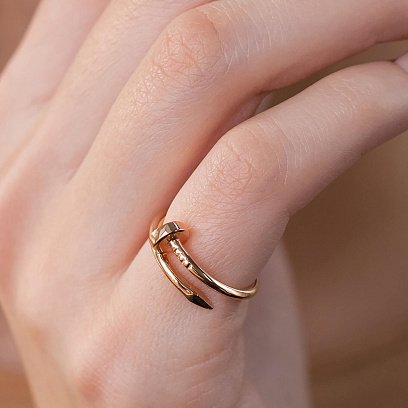 Каблучка "Цвях" у червоному золоті к06958 №2