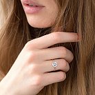 Кольцо "Сердце" из серебра 112524 от ювелирного магазина Оникс - 1