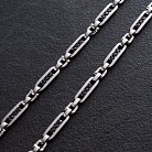 Мужская серебряная цепочка с черными фианитами 931 от ювелирного магазина Оникс - 4