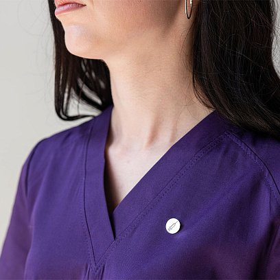 Медицинский значок "Шприц" в серебре 20044 №2