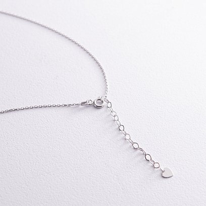 Кольє "Монетка" у білому золоті (можливе гравіювання) кол02277 №8