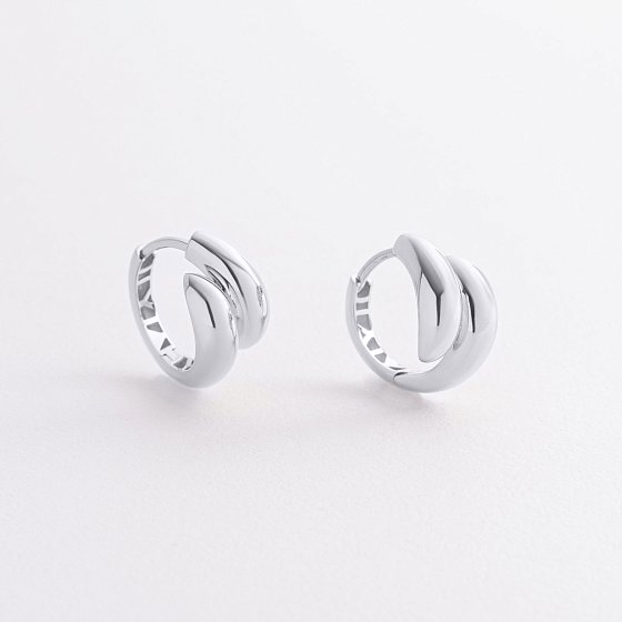 Серьги "Rosemarie" в белом золоте с09419