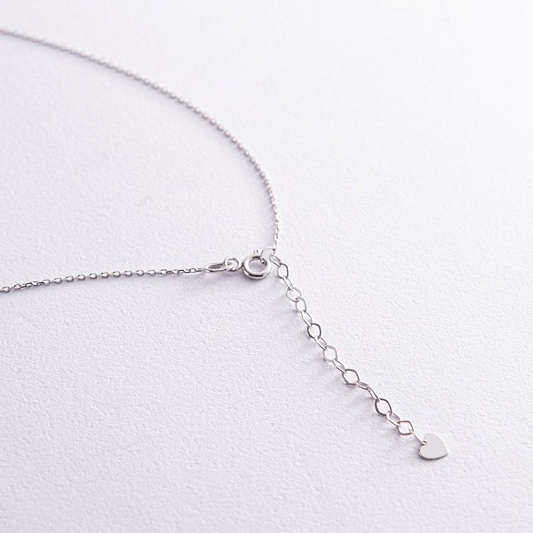 Кольє "Монетка" у білому золоті (можливе гравіювання) кол02277 від ювелірного магазину Онікс - 7