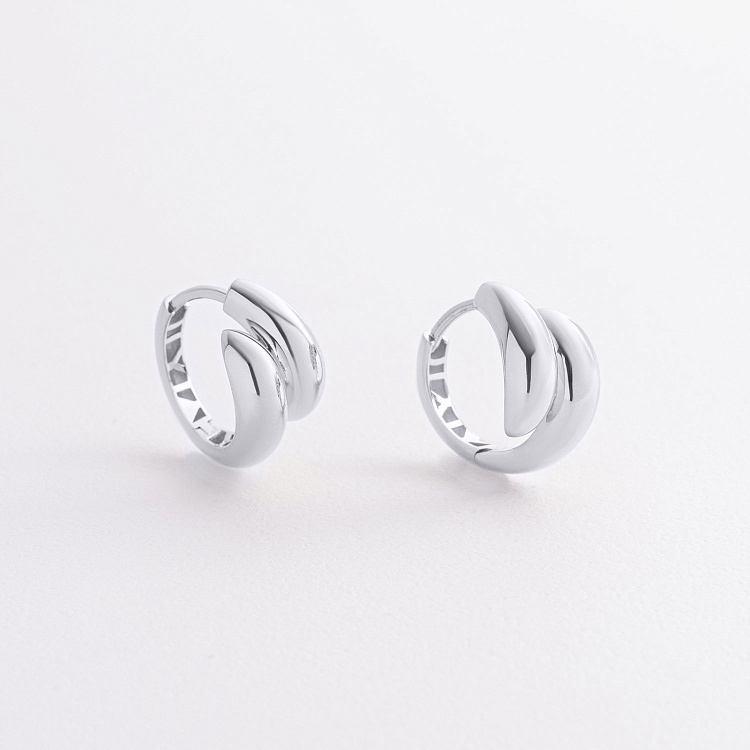 Серьги "Rosemarie" в белом золоте с09419 от ювелирного магазина Оникс