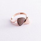 Золотое кольцо с фианитами к05399 от ювелирного магазина Оникс