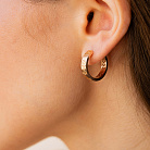 Серьги - кольца "Love" в красном золоте с09344 от ювелирного магазина Оникс - 4