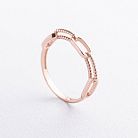 Кольцо "Цепочка" в красном золоте к08489 от ювелирного магазина Оникс