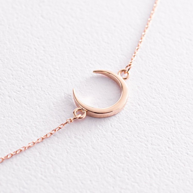 Браслет "Лунница" в красном золоте б05089 от ювелирного магазина Оникс - 2