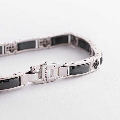 Мужской браслет из серебра с керамическими вставками ZANCAN KXB048-N №4