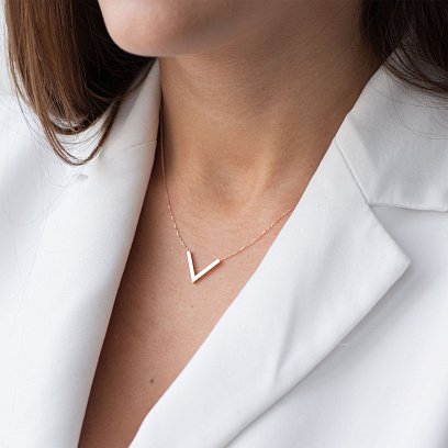 Колье "Особенное" в красном золоте кол01740