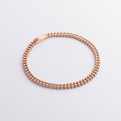 Браслет "Шарики" в красном золоте б05785