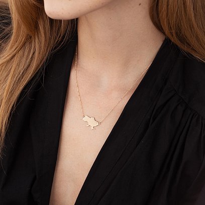 Кольє "Моя Україна" у червоному золоті (можливе гравіювання) кол02221 №7