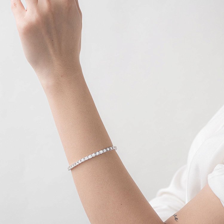 Золотой браслет с бриллиантами бб0004ha - 4 Золотой браслет с бриллиантами бб0004ha от ювелирного магазина Оникс - 4