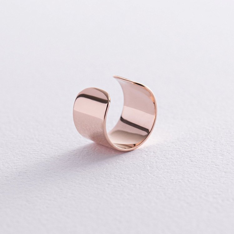 Сережка - каффа в червоному золоті с08431 від ювелірного магазину Онікс