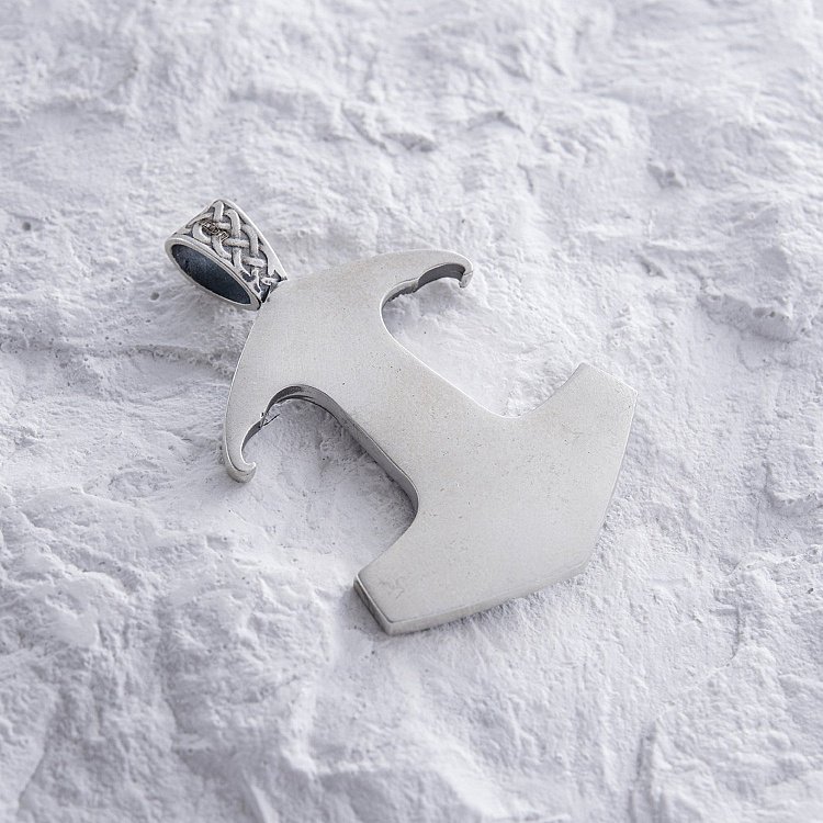 Срібний кулон "Молот" з символами трискеліону і кельтського вузла 7048 від ювелірного магазину Онікс - 5