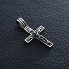 Срібний хрест "Розп'яття. Спаси і Збережи" 1173 от ювелирного магазина Оникс - 2