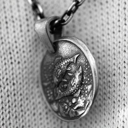 Серебряный кулон "Знак зодиака Рыбы" 133221риби №4