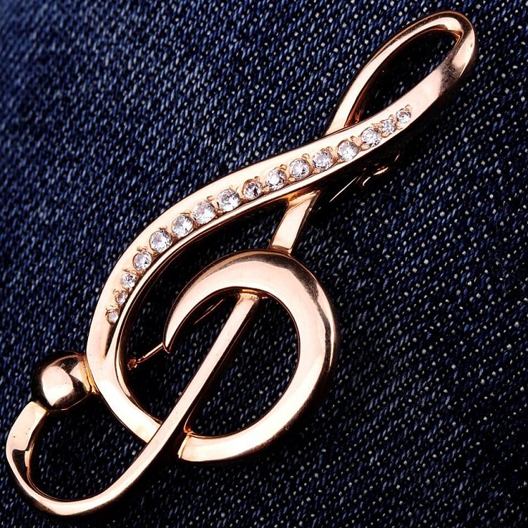 Золотая брошь " Скрипичный ключ" зак00122 от ювелирного магазина Оникс - 3