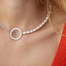 Срібне кольє "Кругообіг" з перлами 908-01442 от ювелирного магазина Оникс