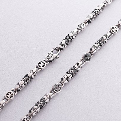 Срібний чоловічий ланцюжок "Георгій Переможець. Хризма" 1167 №5