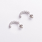 Срібні сережки - пусети з рожевими синтетичними сапфірами 2678/1р-PSPH от ювелирного магазина Оникс - 1