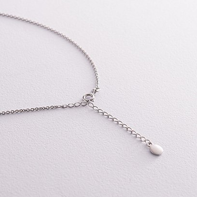 Серебряное колье с буквой "К" с фианитами 1103 К №4