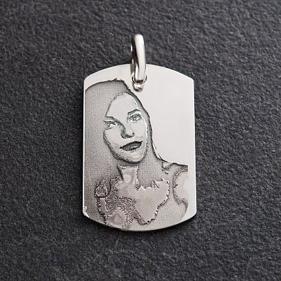 Срібний жетон "Гравіювання фото" (великий) 133350-3 №2