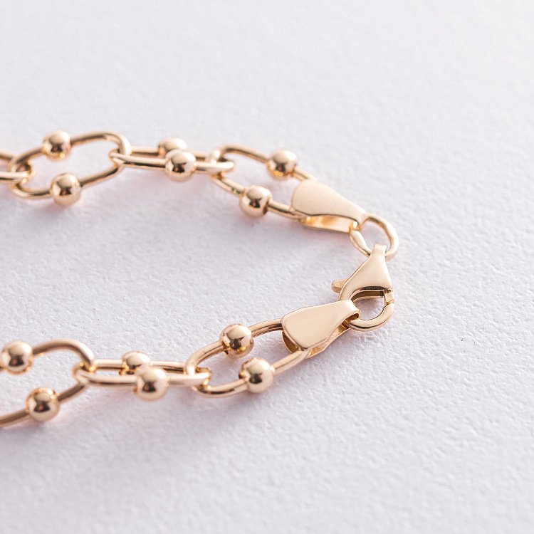 Браслет "Фантазия" в желтом золоте б04710 от ювелирного магазина Оникс - 7