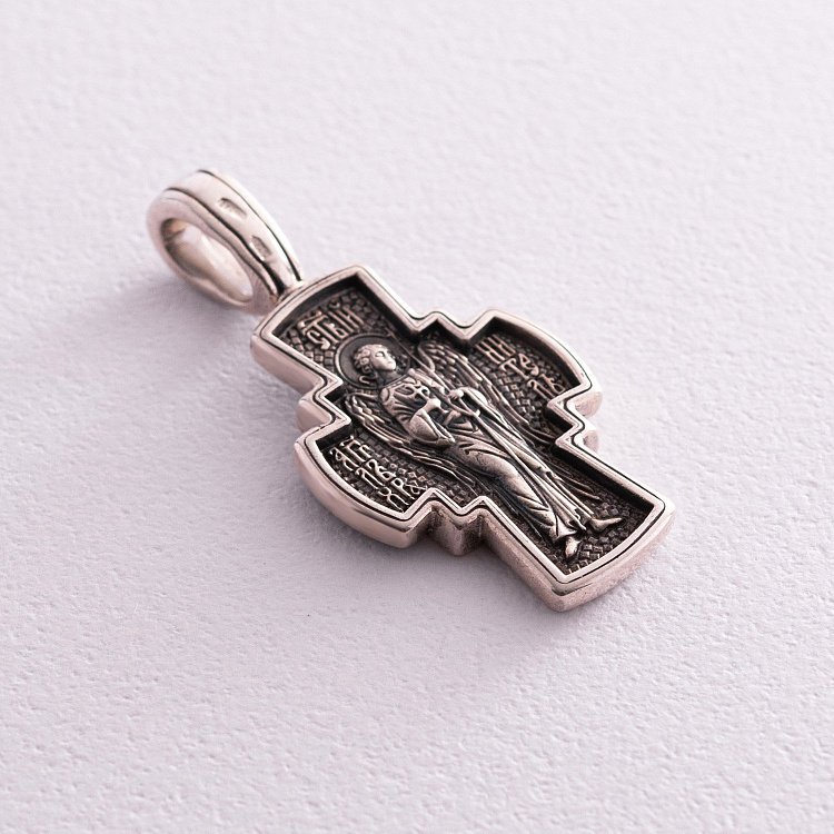 Православный крест "Распятие Господне. Ангел Хранитель" 131017 от ювелирного магазина Оникс - 4