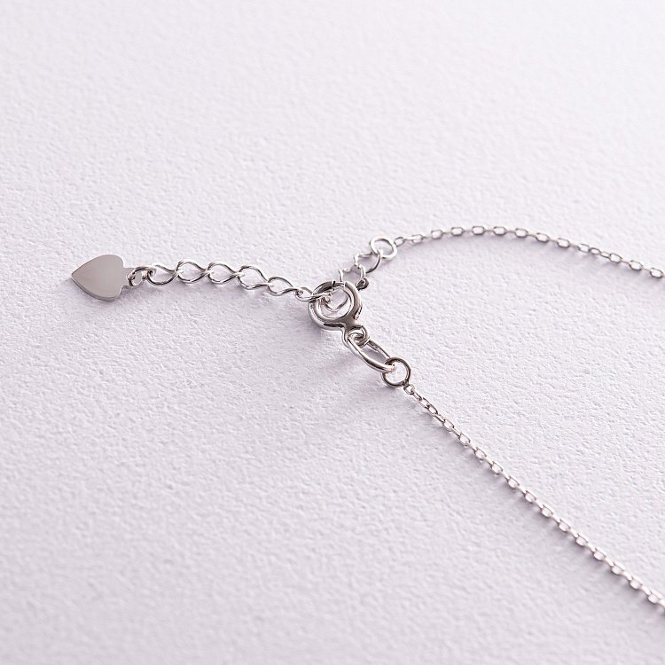 Срібне кольє "Конюшина" з оніксом 18341 від ювелірного магазину Онікс - 4