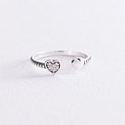 Серебряное кольцо "Сердечко" с фианитами 3886 от ювелирного магазина Оникс