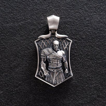 Чоловічий срібний кулон "Воїн" 378 №3