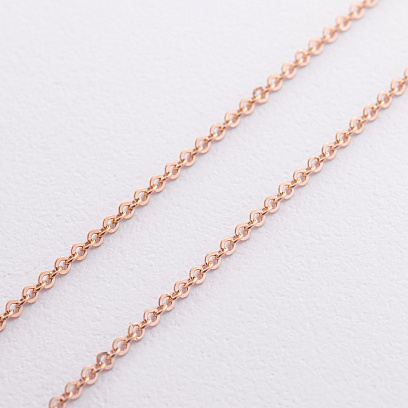 Колье - галстук "Сердечко" в красном золоте (регулируемая длина) кол02600 №4