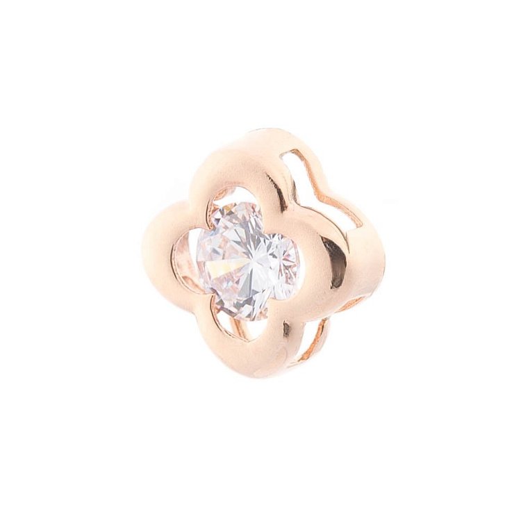 Золотая подвеска "Клевер" (фианиты) п02914 от ювелирного магазина Оникс