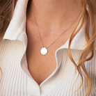 Кольє "Монетка" у білому золоті (можливе гравіювання) кол02460 от ювелирного магазина Оникс - 1