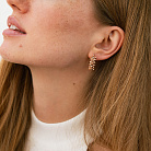 Сережки - кільця "Gemma" у червоному золоті с08701 от ювелирного магазина Оникс - 1