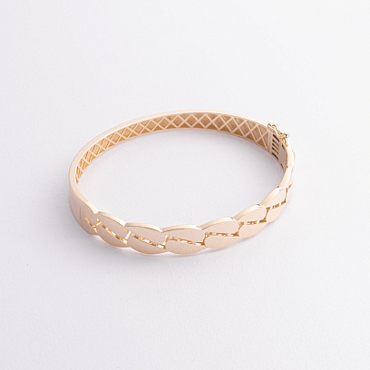 Жорсткий браслет "Merry" у червоному золоті б05582 №3