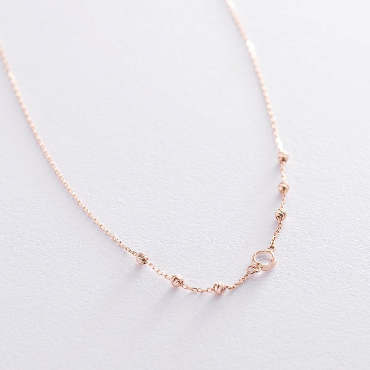 Золотое колье "Цветочек" кол01618 от ювелирного магазина Оникс