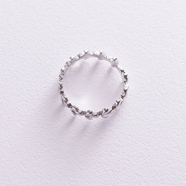 Кольцо "Веточка" в белом золоте к06636 от ювелирного магазина Оникс - 3