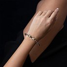 Золотий браслет "Пантери" (фіаніт, емаль) б02790 от ювелирного магазина Оникс - 1