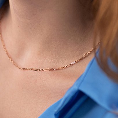 Колье - цепочка в красном золоте кол02374 №6