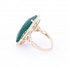 Золотое кольцо с агатом и бриллиантами кб0085А1 от ювелирного магазина Оникс - 2