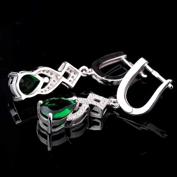 Срібні сережки з фіанітами с12 від ювелірного магазину Онікс - 2