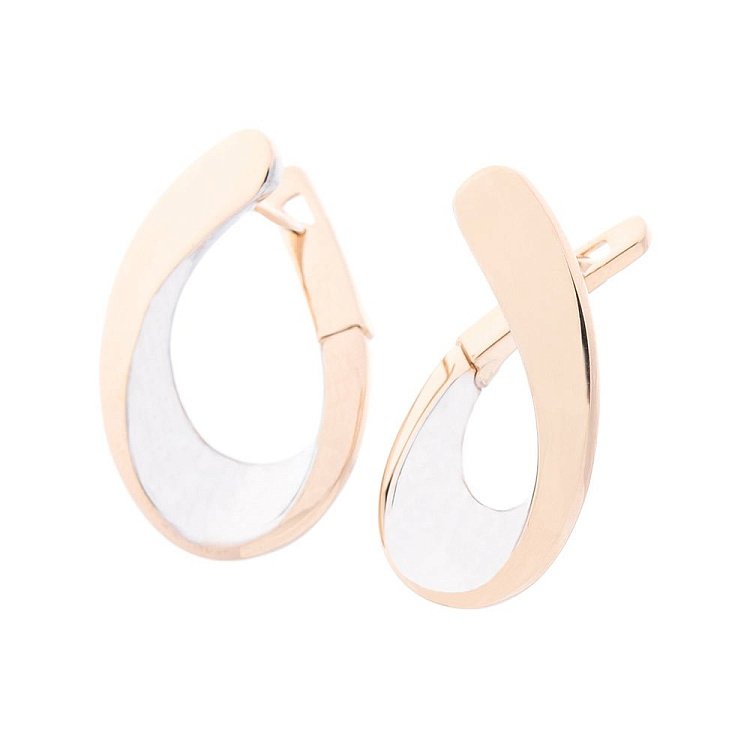 Золоті сережки "Крапельки" с05847 від ювелірного магазину Онікс - 4